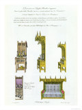 Fifteenth Century French and Burgundian Furniture, from "Monuments Francais" reproduction procédé giclée par E. F. Imbard