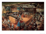 Coal Riddling Workshop, at the Mines of Blanzy, circa 1860 Giclee-trykk av Ignace Francois Bonhomme Coal Riddling Workshop, at the Mines of Blanzy, circa 1860 Giclee-trykk av Ignace Francois Bonhomme