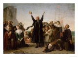 The Arrival of the Pilgrim Fathers, circa 1864 Giclee Print by Antonio Gisbert The Arrival of the Pilgrim Fathers, circa 1864 Giclee Print by Antonio Gisbert