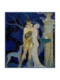Venus & Adonis Giclée-Druck von Georges Barbier