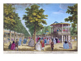 View of the Grand Walk at the Entrance of Vauxhall Pleasure Gardens with the Orchestra Playing reproduction procédé giclée par Samuel Wale