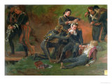 Baron Jean Dominique Larrey Tending the Wounded at the Battle of Moscow, 7th September 1812 Reproduction procédé giclée par Louis Lejeune