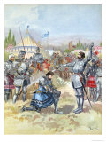 Pierre Du Terrail Chevalier De Bayard Knighting Francis I 1909 Giclee Print by Albert Robida