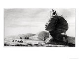 The French Measuring the Sphinx, from "Voyage En Egypte" Giclée-Druck von Jules Alfred Vincent Rigo
