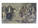 Philippe Pinel Releasing Lunatics from Their Chains at the Bicetre Asylum in Paris in 1793 reproduction procédé giclée par Charles Louis Lucien Muller