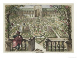 Spring Garden, from "Hortus Floridus," Published 1614-15 Reproduction procédé giclée par Crispin I De Passe