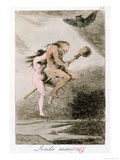 Linda Maestra, Plate 68 of "Los Caprichos," Late 18th Century reproduction procédé giclée par Francisco de Goya