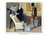 The Hydropathic Doctor, Caricature from "La Caricature" Giclee Print by Honore Daumier