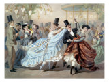 Waltz at the Bal Mabille, Avenue Montaigne, Paris Giclee Print by Charles Vernier