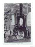 The Le Creusot Power Hammer, Illustration for a Book About Industrial Machines, circa 1880 Giclee-trykk av Bonnafoux