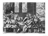 Life at the Court of Catherine De Medici, 16th Century reproduction procédé giclée par Johannes Sadeler