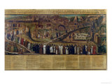 The Two Paths of Religion, Depiction of the Divide Between Protestantism and Catholicism Giclee Print