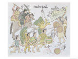 Battle of Michoacan Between the Spanish and the Aztecs Giclee Print