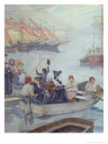 The Young Napoleon Leaves Corsica to Study on the Continent, 13th December 1778 reproduction procédé giclée par Pseudonym For Onfray De Breville Job