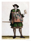 The Haberdasher Giclee-trykk av Jean Baptiste Bonnart
