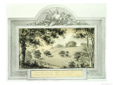 Before' View of the Grounds, from the Red Book for Antony House, circa 1812 Giclée-Druck von Humphry Repton
