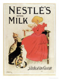 Poster Advertising Nestle's Swiss Milk, Late 19th Century reproduction procédé giclée par Théophile Alexandre Steinlen