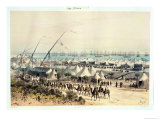 The Inauguration Procession of the Suez Canal at the Harbour of Ismailiya Giclee Print by Édouard Riou