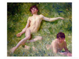 The Sunbathers Giclee Print by Henry Scott Tuke