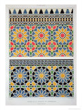 Wall Tiles from the Mihrab of the Mosque of Cheykhoun Reproduction procédé giclée par Achille-Constant-Théodore-Émile Prisse d'Avennes