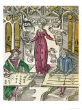 Allegory of Arithmetic, from "Margarita Philosophica," 1504 Giclée-Druck von Gregor Reisch