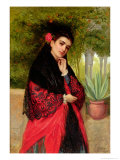 A Spanish Beauty, 1872 Giclee-trykk av John-bagnold Burgess