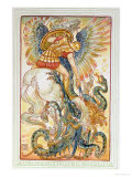 Bellerophon Fighting the Chimaera, 1895 Giclee Print by Walter Crane Bellerophon Fighting the Chimaera, 1895 Giclee Print by Walter Crane