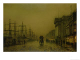Liverpool Docks Customs House and Salthouse Docks, Liverpool reproduction procédé giclée par John Atkinson Grimshaw