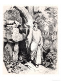 Human Sacrifice by a Gaulish Druid, from "Histoire De France" by L.P. Anquetil, 1851 Giclee Print by Felix Philippoteaux