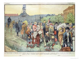 Polish Miners from L'Escarpelle and Their Families Expelled from France After Communist Troubles Giclee Print by Eugene Damblans