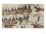 Major Marcus Reno's Retreat Before the Indian Counter-Attack Giclee Print by Amos Bad Heart Buffalo 