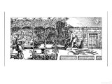 Arbour Being Built as a Shade Against the Sun, from "The Gardener's Labyrinth," 1586 reproduction procédé giclée par Thomas Hill II