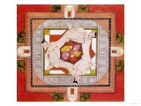 Tantric Miniature Depicting Three Women Forming a Chain Giclee Print