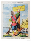 Robinson Crusoe Writes the Date of the Shipwreck Giclee Print