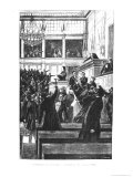 Victor Hugo at the Legislative Assembly Delivering a Speech on the Revision of the Constitution Giclee Print by Fortuné Louis Méaulle