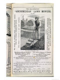 The Celebrated "Archimedean" Lawn Mowers, from the "New Illustrated Catalogue of Garden Implements Giclee Print
