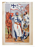 The Knights Templar, Illustration from "Histoire De France" by Jules Michelet circa 1900 Giclee Print by Louis Bombled