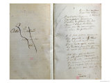 Handwritten Pages from "Romances Sans Paroles" with Crossed out Dedication to Arthur Rimbaud, 1873 Giclée-Druck von Paul Verlaine