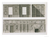 Elevation of the Library at Syon House, circa 1760-69 reproduction procédé giclée par Robert Adam