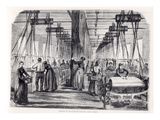 Spinning Workshop of the Widow Gehin in Saulxures, from 'L'Illustration', July 1862 Giclee Print by  French