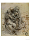 Virgin and Child with St. Anne reproduction procédé giclée par Leonardo da Vinci 