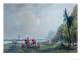 The Founding of the Colony of Saint-Christophe and Martinique Around 1625-35 Giclee Print by Baron Theodore Gudin