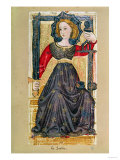 Justice, Tarot Card from the "Charles Vi" or "Gringonneur" Deck Giclee Print