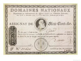 Three Hundred Livre Banknote, 1790 Giclee Print