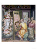 St. Luke Painting the Virgin reproduction procédé giclée par Giorgio Vasari