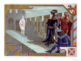 The Ghost of the King Appearing to Hamlet, Scene from Act I of "Hamlet" by William Shakespeare reproduction procédé giclée par Gaston Bussiere