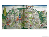 The Revolted City of Jerusalem Destroyed by Emperor Titus reproduction procédé giclée par Michael & Pleydenwurff Wolgemuth