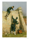 A Quick Escape Giclee Print by Etienne Prosper Berne-bellecour