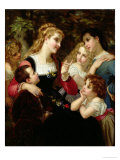 The Storyteller, 1874 Giclee Print by Hugues Merle