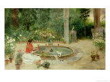 The Flower Garden, 1899 Giclee-trykk av Ricardo Brugada Y Panizo